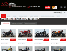 Tablet Screenshot of dezwartmotoren.nl